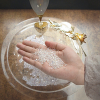 10000 pièces/paquet, élégants petits confettis de table de mariage, cristaux acryliques, diamants, remplisseurs de vase, décorations de 4,5 mm