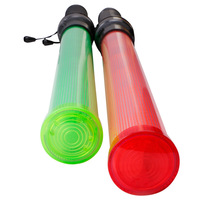 Bâton de Signalisation Rechargeable à LED Clignotantes pour Contrôle du Trafic
