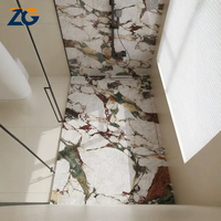 ZGSTONE Bac de douche en pierre frittée ultra-durable, antidérapant et résistant aux taches pour salle de bain, idéal pour la rénovation de salle de bain