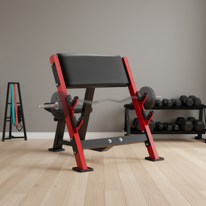 Banc de musculation Preacher Curl réglable en hauteur, équipement de fitness pour la maison, entraînement de force, barre isolée pour les bras en position assise, modèle D0100X3L4AX - Product Image 2