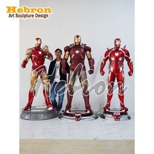 Estatua de Iron Man de Tamaño Real en Fibra de Vidrio y Resina, Personalizada de Fábrica, para Decoración de Interiores, Armadura de Iron Man Grande en Venta - Product Image 4
