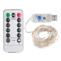 Guirlande lumineuse LED 3D USB étanche, petite, clignotante, à intensité variable, avec télécommande, boîte à piles, décoration de vacances suspendue, moderne
