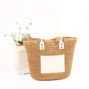 New Design Summer Products Women Ladies Large Capacity Tote Straw Bag Handbag Straw Tote Bag For Woman