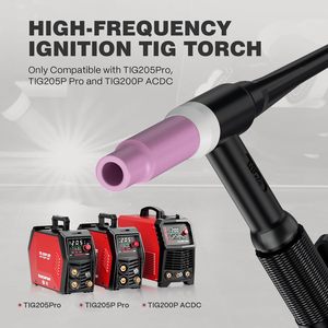 Torcia per saldatura TIG ARCCAPTAIN WP-26 raffreddata ad aria con avviamento ad alta frequenza, 13FT 150A, compatibile con TIG205 Pro/TIG205P Pro/TIG200P <span class=keywords><strong>ACDC</strong></span> - Product Image 2