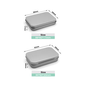 Caja Metálica Rectangular para Bálsamo Limpiador, Caja de Embalaje Cosmético Vacía con Tapa con Bisagra, Caja con Bisagra para Dulces - Product Image 3
