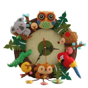 arte de los adultos Suppliers-Kits de Material no tejido DIY, animales para adultos, divertidos, Super, relojes, juguetes educativos para niños