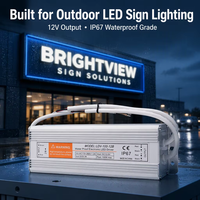 Driver LED étanche IP67 100W 12V 24V avec protection contre les surcharges pour éclairage de signalisation LED