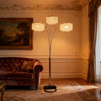 Lampe de sol LED en métal et plastique de luxe |   Lumière Jaune Chaude Moderne de Style Européen Contemporain E27, CRI 95, Installation Facile