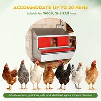 Las mejores almohadillas para nidos de gallinas para puesta de huevos en el patio trasero, caja deslizable para gallinas ponedoras