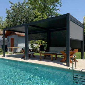 Tettoia <span class=keywords><strong>e</strong></span> Pergola con Telaio in Alluminio Antivento per Cortile <span class=keywords><strong>e</strong></span> Terrazza - Product Image 1