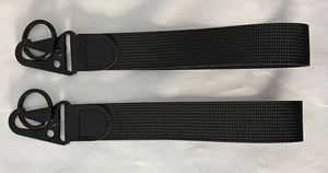 Porte-clés court en lanière noire pour hommes et femmes, sur mesure, lanière de poignet, boucle pour clés - Product Image 3