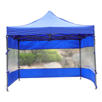 Tente de camping pliante 3x3 de haute qualité, résistante, avec logo personnalisé, auvent pop-up, tissu imperméable résistant aux UV, couleur noire.