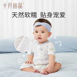 Body de Bebé de Manga Corta para Otoño, Modelo Crystal, Delgado, de Punto Suave, Unisex, para Primavera/Verano, Ropa para Recién Nacidos - Product Image 3