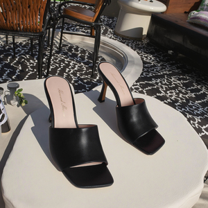 Scarpe estive di lusso da donna in pelle sintetica con <span class=keywords><strong>tacco</strong></span> alto <span class=keywords><strong>8</strong></span> <span class=keywords><strong>cm</strong></span> a punta aperta traspirante Sexy Design personalizzato Anti-scivoloso caratteristiche - Product Image 4