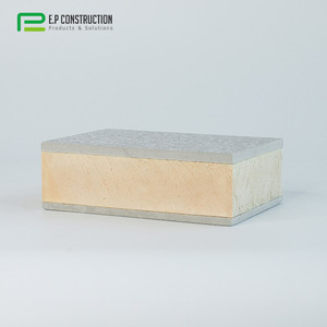 100mm Exterior a prueba de revestimiento de pared de baldosas de <span class=keywords><strong>piedra</strong></span> aislado aislamiento de poliuretano Modular de espuma paneles sándwich de PU - Product Image 2