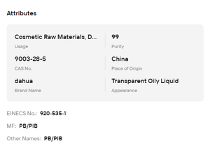 High Viscosity Polyisobutylene PIB for <b>Waterproof</b> Sealing <b>Adhesive</b> Industry - Product Image 6