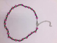 Kalung Choker Bunga Daisy Manik-manik Beras Buatan Tangan Gaya Boho, Rantai Klavikula Berhias Manik-manik Biji Bunga Warna-warni untuk Wanita