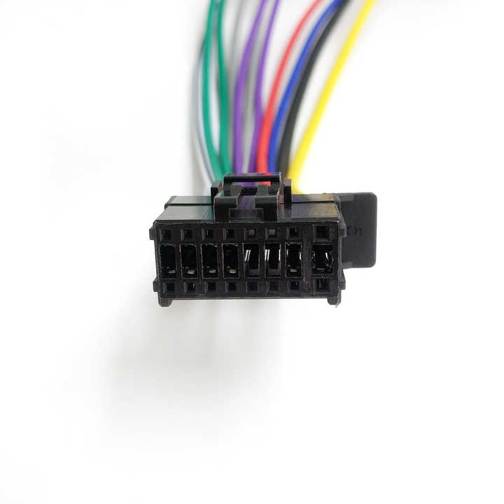 Faisceau Câble Autoradio Adaptateur Radio ISO De Voiture, Port 16 Broches Vers Mini Câble De Câblage De Prise ISO 8 Broches Câble De Câblage De Faisceau Stéréo De Voiture Convient Pour Pioneer