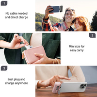 Chargeur sans fil de bureau mini à charge rapide bidirectionnelle 20W avec support, prise USB C, batterie externe portable mince 5000mAh, gadgets électroniques