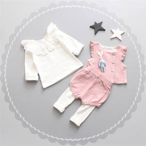 T-shirt uni à volants pour enfant, Leggings assortis pour filles, Vêtements du Bangladesh pour enfants, Direct Fabricant - Product Image 5