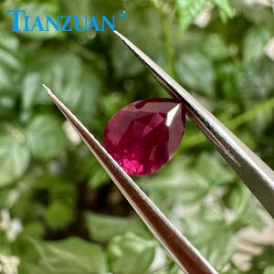 Laboratorio coltivato Spinel agra certificato pera spinello <span class=keywords><strong>rosso</strong></span> sintetico senza cotone sfuse pietre preziose accessori fai da te per <span class=keywords><strong>la</strong></span> creazione di gioielli - Product Image 2