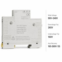 Interrupteur relais WiFi sur rail DIN 63A 80A Tuya Smart Life avec protection de réenclenchement automatique contre les surtensions et les sous-tensions CE IEC60947-5-1