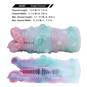 Masturbador Masculino de Silicona G6507 con Forma de Pene de Lombriz Marina Colorida, Vagina Animal Ultra Realista para Hombres, Masturbador de Bolsillo - Product Image 6