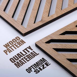 Moderno 3 pezzi <span class=keywords><strong>MDF</strong></span> legno di quercia sculture da parete Set di grandi alberi di noce senza cornice lascia facile installazione decorazione per la casa accento per