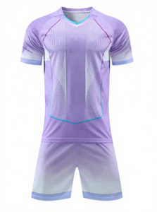Maillot de football pour homme, manches courtes, col en V, impression sublimée, couleur unie, respirant, anti-transpiration, polyester, uniforme de haute qualité - Product Image 2