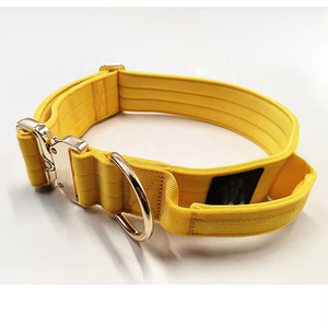 <span class=keywords><strong>Collar</strong></span> de perro ajustable táctico de nailon personalizado con acolchado de neopreno mango cómodo duradero para entrenar perros - Product Image 2