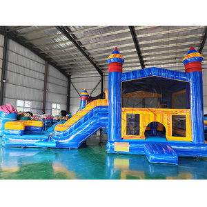 <span class=keywords><strong>Château</strong></span> gonflable d'extérieur avec toboggan rebondissant, garde-corps amovible, PVC brillant, <span class=keywords><strong>château</strong></span> gonflable imperméable pour enfants - Product Image 1