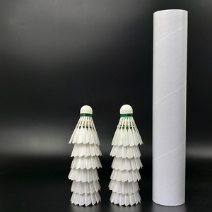 DunRun DR-09 Volants de <span class=keywords><strong>badminton</strong></span> en plumes de canard Cigu blanc pur, durables, pour l'entraînement et les joueurs de club (vente en gros) - Product Image 1