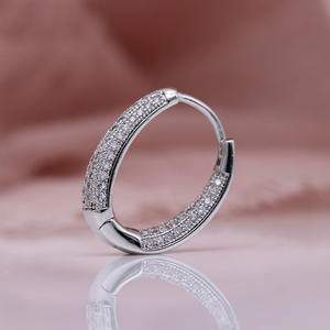 Boucles d'oreilles ajourées classiques européennes et américaines, bijoux en zircon incrusté, pour oreilles, <span class=keywords><strong>cadeau</strong></span> de <span class=keywords><strong>mariée</strong></span>, directement en l'usine, - Product Image 6