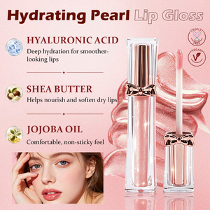 Gloss à lèvres hydratant et scintillant à la <span class=keywords><strong>vitamine</strong></span> E avec logo personnalisé, effet miroir argenté, porte-clés, fabricant de gloss liquide - Product Image 3