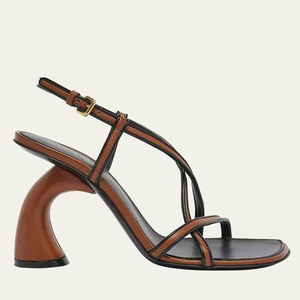 Sandalias de tiras cruzadas para mujer, estilo diseñador, con hebillas de verano, correa trasera, tacones irregulares con gancho, zapatos de punta abierta - Product Image 5