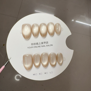 Goyave Cat Eye Laser <span class=keywords><strong>arc</strong></span>-<span class=keywords><strong>en</strong></span>-<span class=keywords><strong>ciel</strong></span> clair de lune papillon coeur acrylique presse-sur les ongles 10 pièces/ensemble <span class=keywords><strong>Nail</strong></span> <span class=keywords><strong>Art</strong></span> pour l'application des doigts - Product Image 5