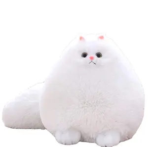 Crianças Gato De Pelúcia Animal Brinquedos Presente Gato De Pelúcia Animal Bebê Boneca, Gato De Pelúcia Branco Gordo, 12 Polegadas almofada macia