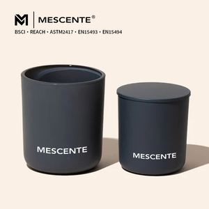 MESCENTE - Recipiente <span class=keywords><strong>de</strong></span> Vidrio para Velas <span class=keywords><strong>de</strong></span> Lujo Personalizado <span class=keywords><strong>de</strong></span> 12 oz, Color Negro Mate, para Marca <span class=keywords><strong>de</strong></span> Alta Gama, Frasco <span class=keywords><strong>de</strong></span> Vidrio Vacío para Velas - Product Image 3