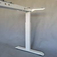 Colonne de levage de bureau électrique moderne en acier inoxydable réglable en hauteur et table rectangulaire ergonomique pour étudiants (assis-debout)