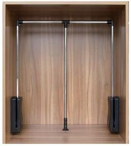 Barra de <span class=keywords><strong>ropa</strong></span> retráctil de aluminio tipo desplegable con amortiguación para guardarropa, barra transversal elevable para colgar <span class=keywords><strong>ropa</strong></span> - Product Image 6