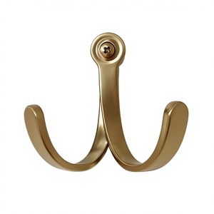 Heavy Duty Multifunction Wall Mounted Cloth Hat <b>Hooks</b> Display Bracket Rack Metal Coat Hanger for Entryway Bedroom Bathroom Home - Product Image 2