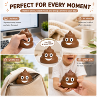 Nouveautés : Jouets anti-stress en forme de caca, jouets moelleux, logo et couleur personnalisés, en mousse PU à remontée lente, jouets à presser pour enfants et adultes, cadeaux promotionnels