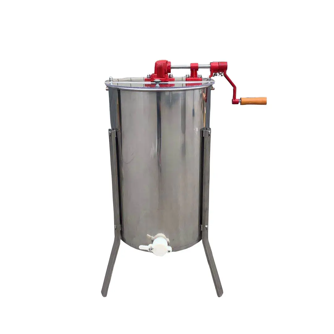 Certificat extracteur de miel 3 cadres centrifugeuse à miel extracteur de miel manuel Machine récipient sous pression 20 304 acier inoxydable 60cm