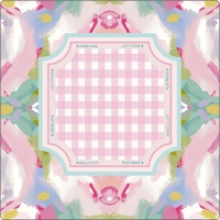 Tapis de table de mahjong coloré à carreaux roses et blancs, insonorisant, antidérapant, réduisant le bruit, avec base en caoutchouc, modèle en gros