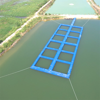 Pont flottant modulaire en plastique pour pisciculture, à montage et démontage rapides, pour bassin, cage de culture et ponton