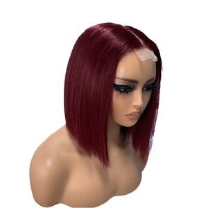 Perruque en dentelle frontale vietnamienne de 10 pouces |   Cheveux vierges lisses comme des baguettes |   Dentelle transparente et ligne de cheveux naturelle |   Densité 250% Sans colle - Product Image 1