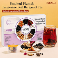 Thé aux herbes du Bouddha - Prune fumée, écorce de mandarine séchée, mûre, haricot noir, igname, rose - Petit pot de thé santé