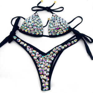 Nuevo Disfraz Sexy <span class=keywords><strong>de</strong></span> <span class=keywords><strong>Carnaval</strong></span> para Mujer, Traje <span class=keywords><strong>de</strong></span> Samba, Top con Pedrería, para Baile del Vientre, Fiesta, Club Nocturno, Sujetador con Varillas - Product Image 4