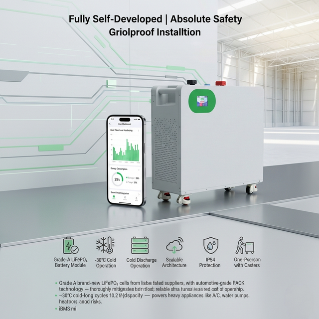 Solar Split Battery Home Energy Storage System 51.2V 16kWh LiFePO4 Backup Power CAN Built-in BMS Wall-Mounted 6000 Cycles CE