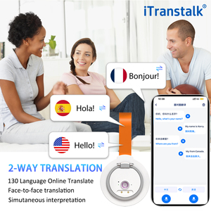 Traductor en Línea Inalámbrico con IA Itranstalk, Traducción en Tiempo Real en Más <span class=keywords><strong>de</strong></span> 140 Idiomas con Audio/Video, Interpretación Simultánea - Product Image 2